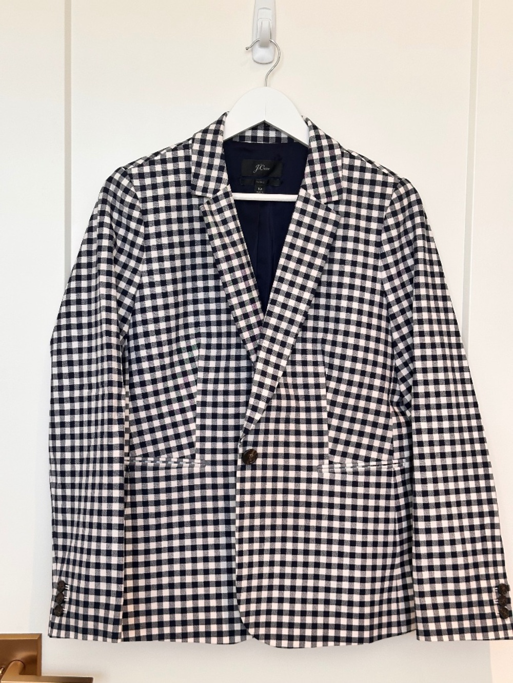 J. Crew Gingham Blazer (women's 10) Parke Model